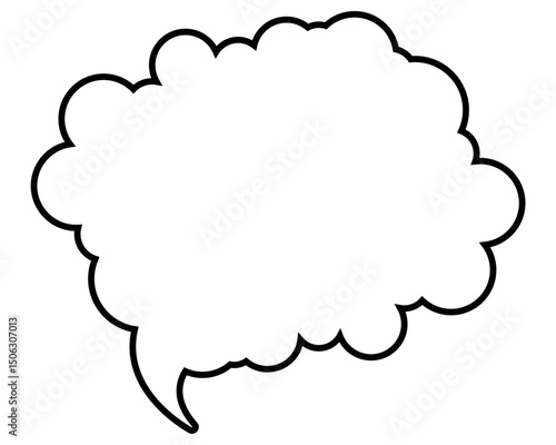 シンプルな吹き出し　雲形