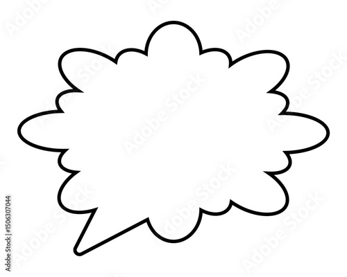 シンプルな吹き出し　雲形