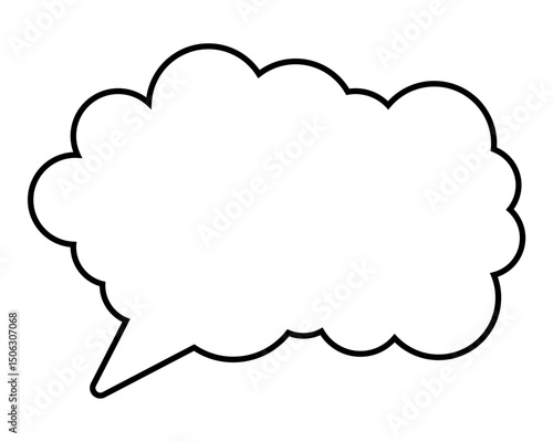 シンプルな吹き出し　雲形