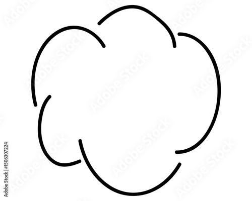シンプルな吹き出し　雲形