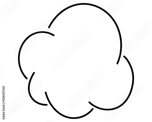 シンプルな吹き出し　雲形