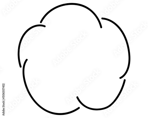 シンプルな吹き出し　雲形