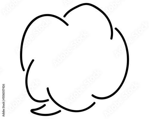 シンプルな吹き出し　雲形