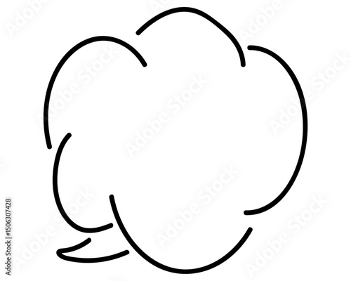 シンプルな吹き出し　雲形