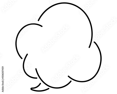 シンプルな吹き出し　雲形