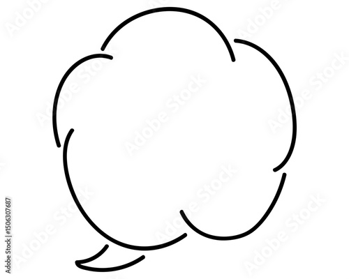 シンプルな吹き出し　雲形