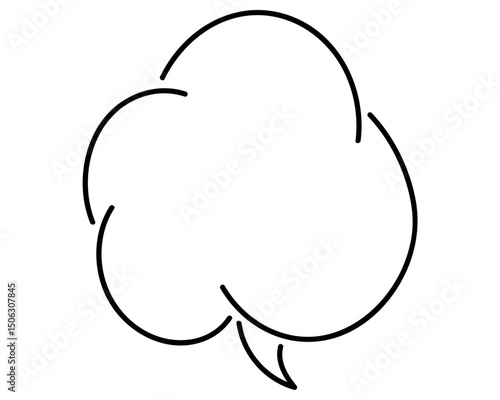 シンプルな吹き出し　雲形