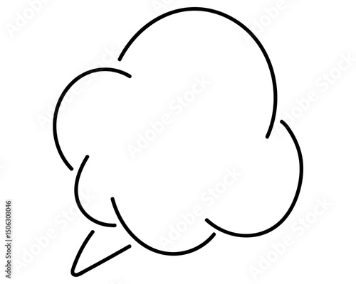 シンプルな吹き出し　雲形