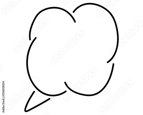 シンプルな吹き出し　雲形