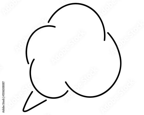 シンプルな吹き出し　雲形