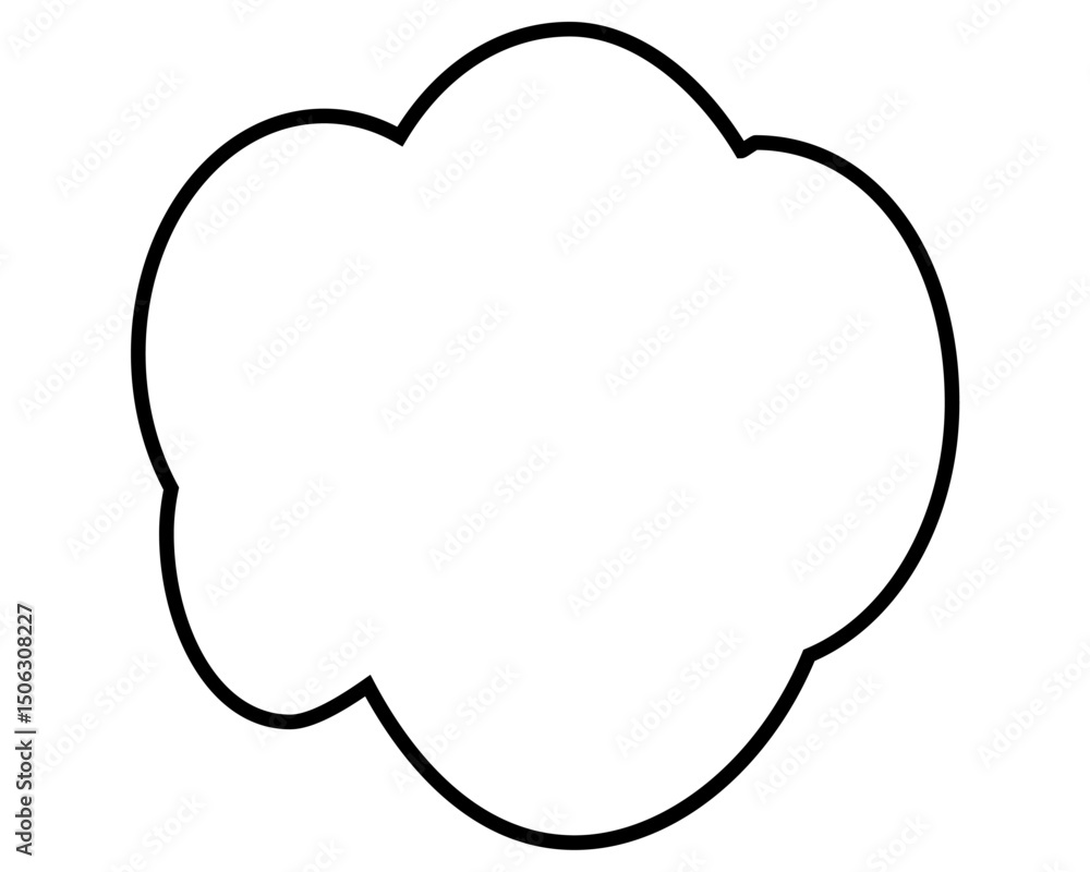 シンプルな吹き出し 雲形 シンプルな吹き出し 雲形