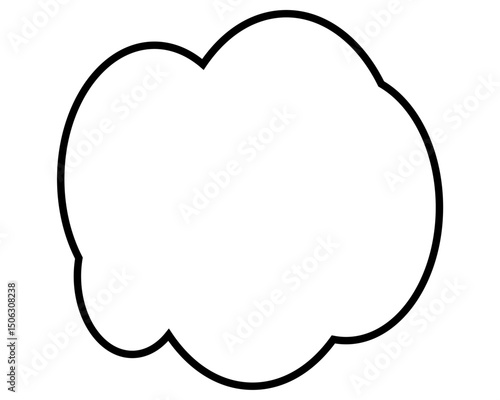シンプルな吹き出し　雲形