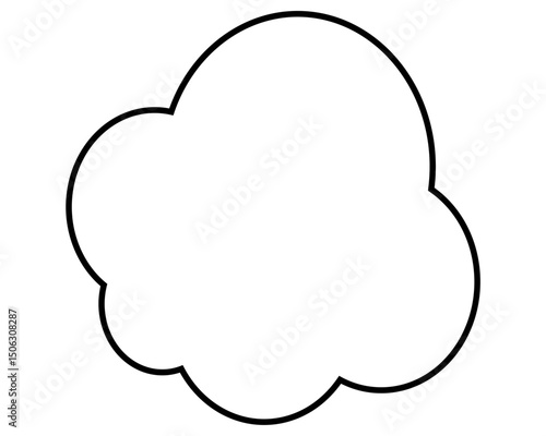 シンプルな吹き出し　雲形