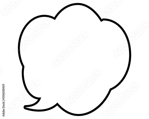 シンプルな吹き出し　雲形