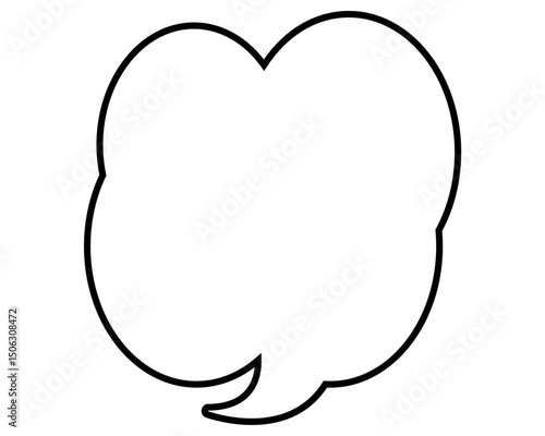 シンプルな吹き出し　雲形