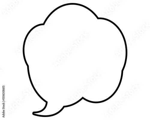 シンプルな吹き出し　雲形