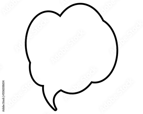 シンプルな吹き出し　雲形