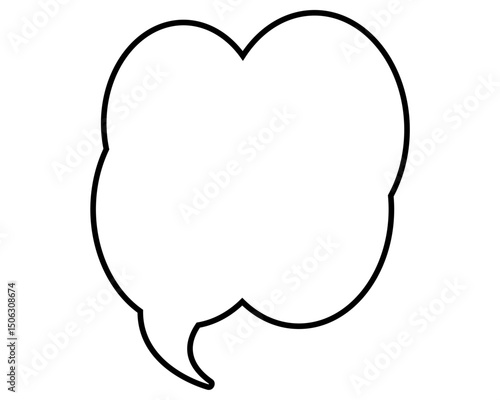 シンプルな吹き出し　雲形