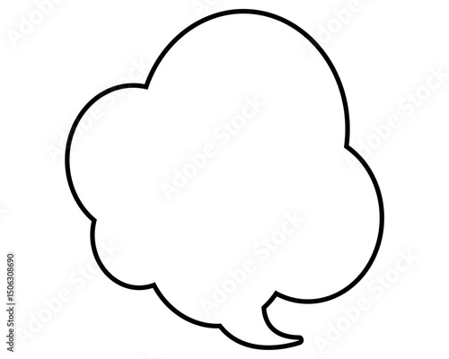シンプルな吹き出し　雲形
