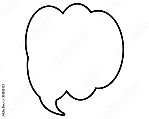 シンプルな吹き出し　雲形