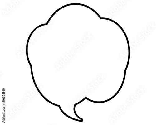 シンプルな吹き出し　雲形