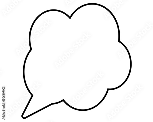 シンプルな吹き出し　雲形