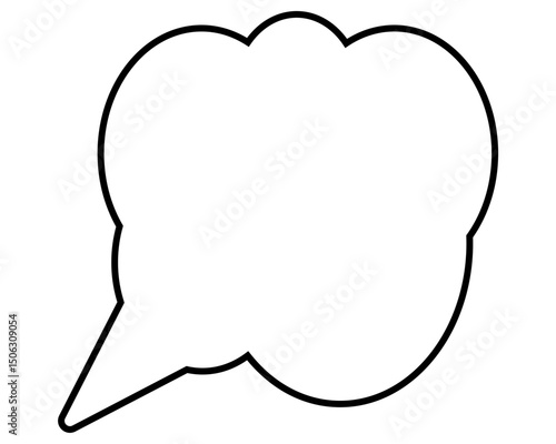 シンプルな吹き出し　雲形