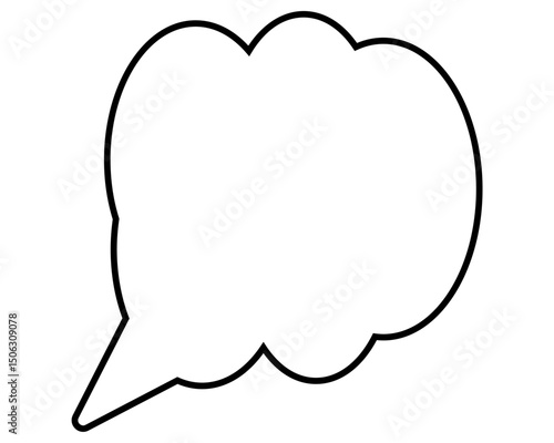 シンプルな吹き出し　雲形