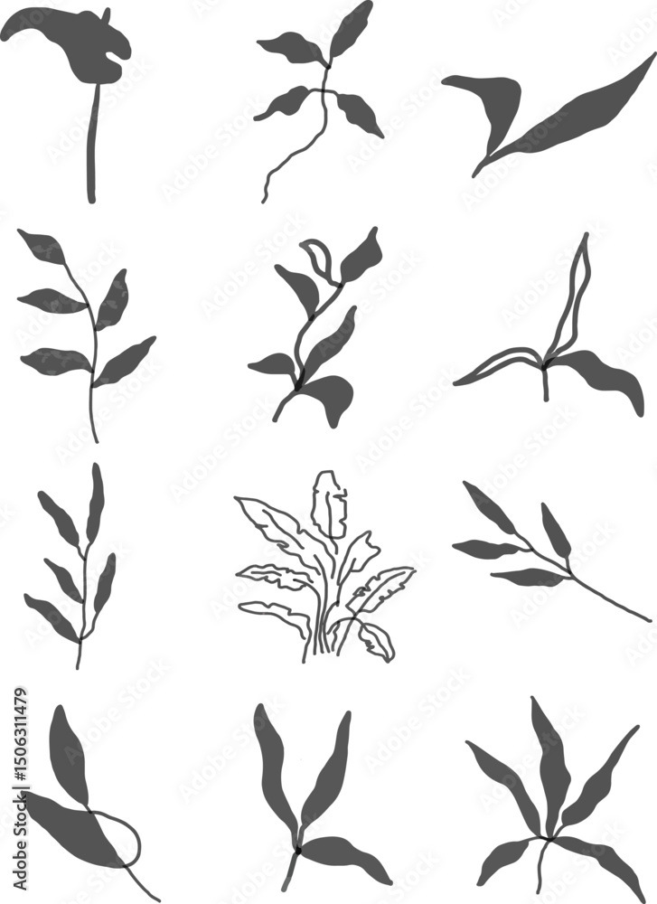 Fototapeta premium vector illustration of an abstract hand drawn flower, vector illustration of an abstract floral ornament, vector illustration of an abstract flower, 