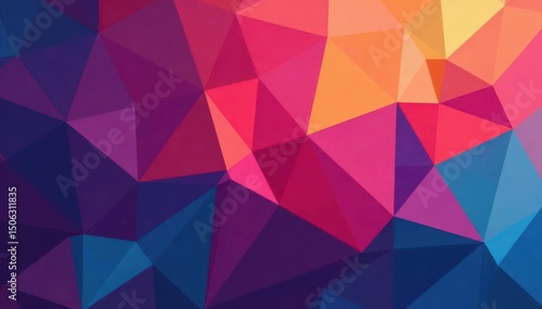 Abstract geometric shapes repeat endlessly in vibrant hues , angles, intricate, texture