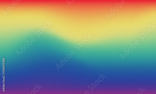 Pastel colored with White Gradient Blurred with Grainy Noise Texture background. Abstract pink, purple, blue, yellow, and teal colorful design.