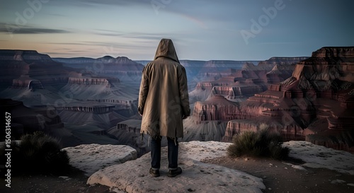 Grand Canyon View - Person Contemplating Landscape