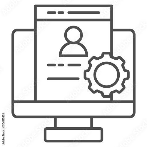 Application Outline Icon Element For Design