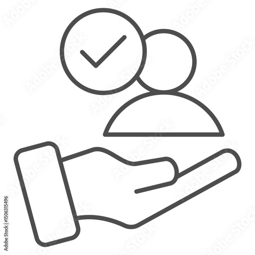 Delegation Outline Icon Element For Design