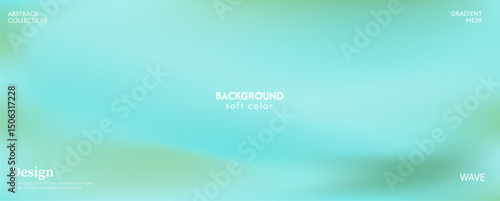 Soft bright and glowing light green landscape gradient background, luxurious pastel color combination, product advertisement, card, poster and website template