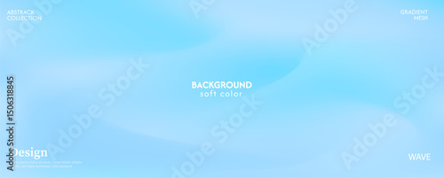 Soft bright and glowing sky blue landscape gradient background, luxurious pastel color combination, product advertisement, card, poster and website template