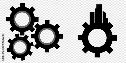 A modern and minimalist organization icon, ideal for apps or digital design. With a transparent background, this icon is suitable for various technology design purposes. vector illustration