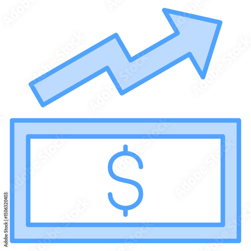 Inflation Blue Icon Element For Design