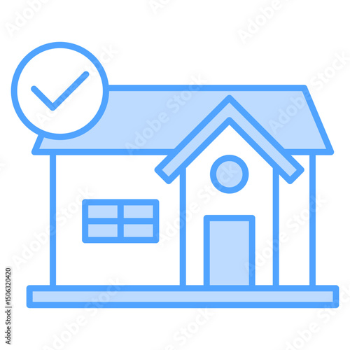 Accommodation Blue Icon Element For Design