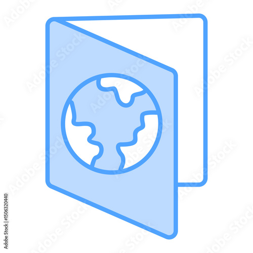Passport Blue Icon Element For Design