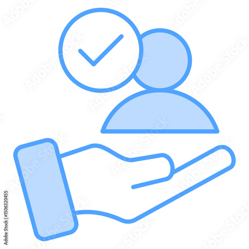 Delegation Blue Icon Element For Design