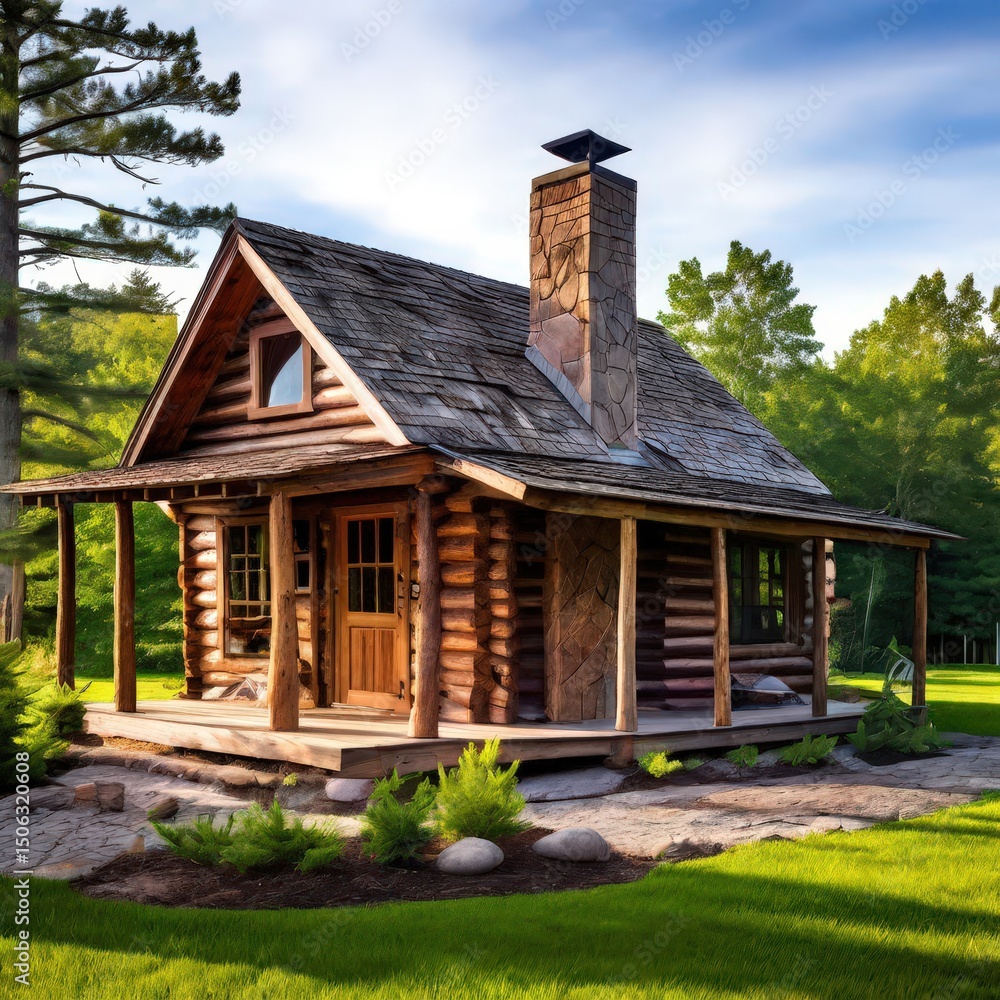 an AI Image Generator, Asian Architecture with Courtyard and Garden Landscaping an AI Image Generator, Asian Architecture with Courtyard and Garden Landscaping