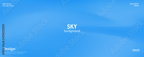 Soft and glowing sky blue landscape gradient background, luxurious pastel color combination, product advertisement, card, poster and website template
