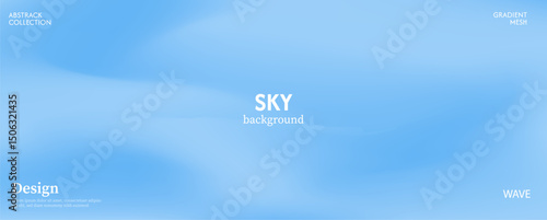 Soft and glowing sky blue landscape gradient background, luxurious pastel color combination, product advertisement, card, poster and website template
