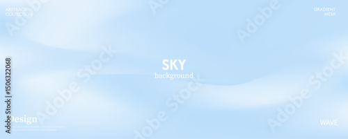 Soft and glowing cloudy blue gradient background, luxurious pastel color combination, product advertisement, card, poster and website template