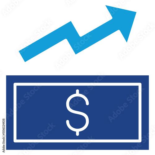Inflation Dual Tone Icon Element For Design