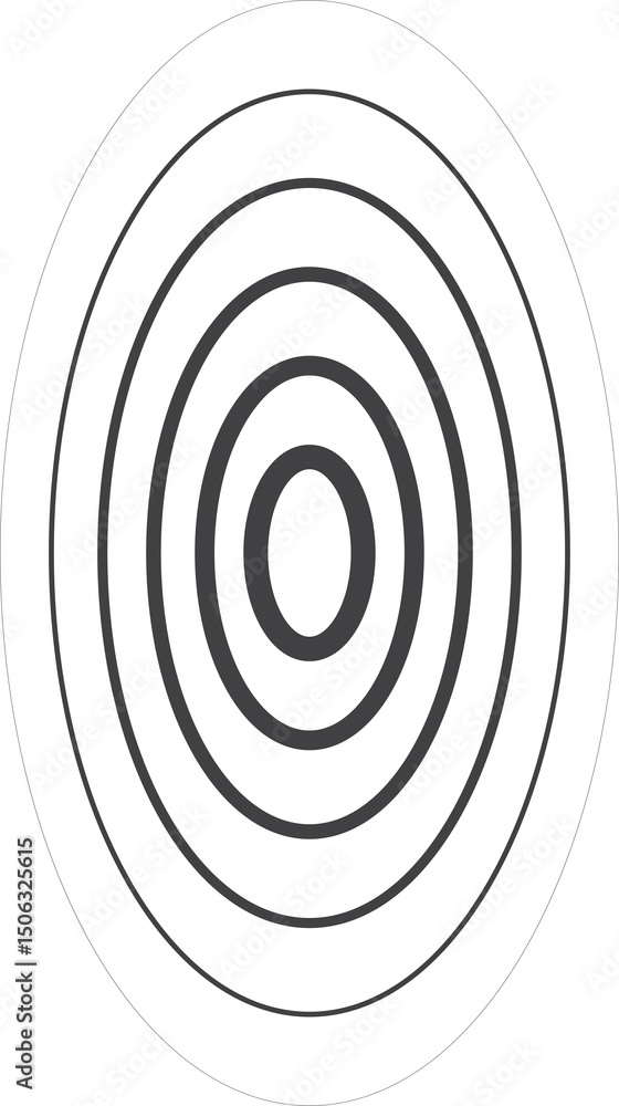 Fototapeta premium Oval halftone line with blending. Technology design element