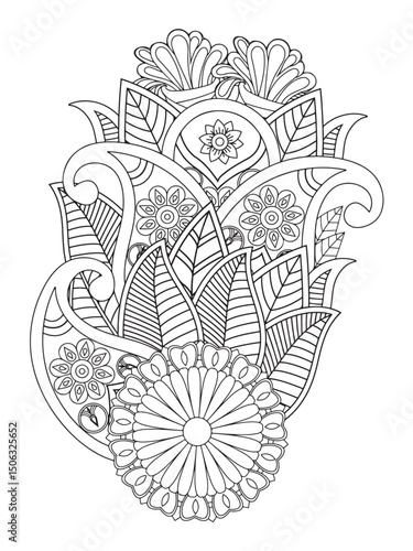 Flower coloring pages for adults