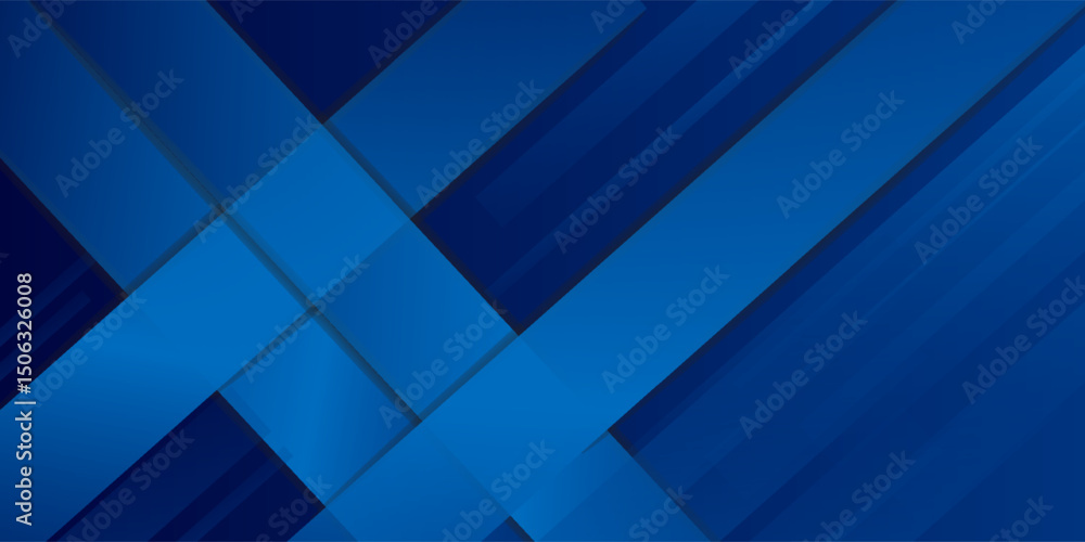 Fototapeta premium Blue abstract geometric background. Suit for business, institution, conference, party, Vector illustration