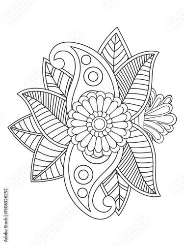 Flower coloring pages for adults